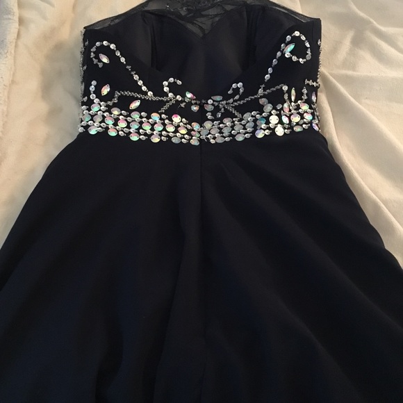 navy blue prom dress - Picture 4 of 5
